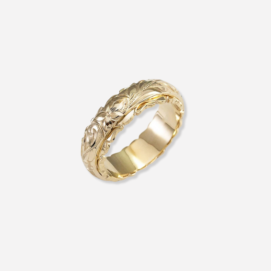 Ring - Vintage Stijl - Bloemenaccent - Goud - Tijd voor Stijl