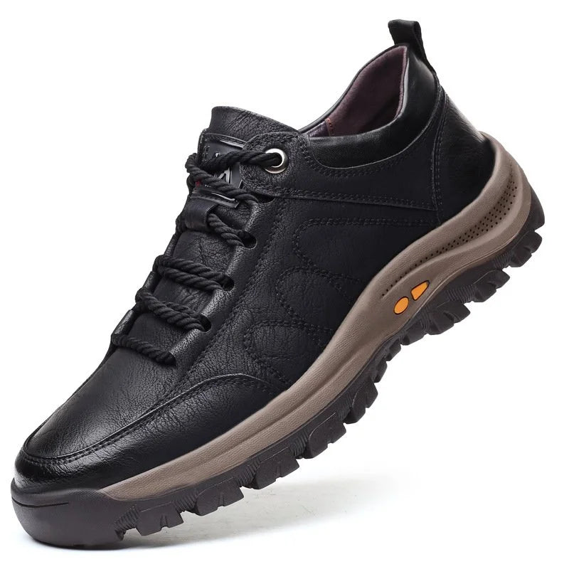 Heren - Casual Veterschoenen - Waterdicht en Hoogtegevend - Kunstleer - Tijd voor Stijl