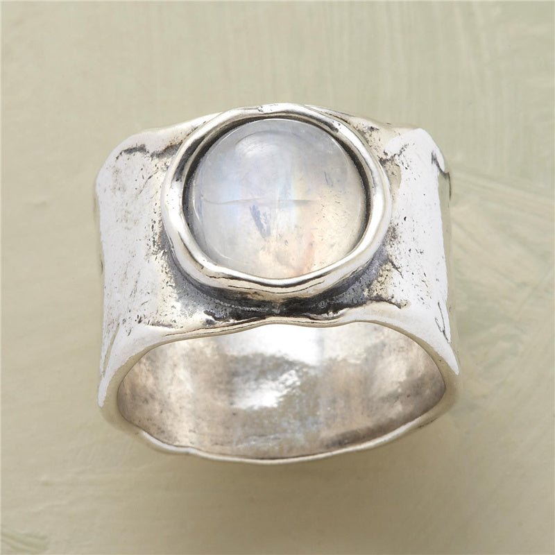 Ring - Vintage Stijl - Maansteen - Zilver - Tijd voor Stijl