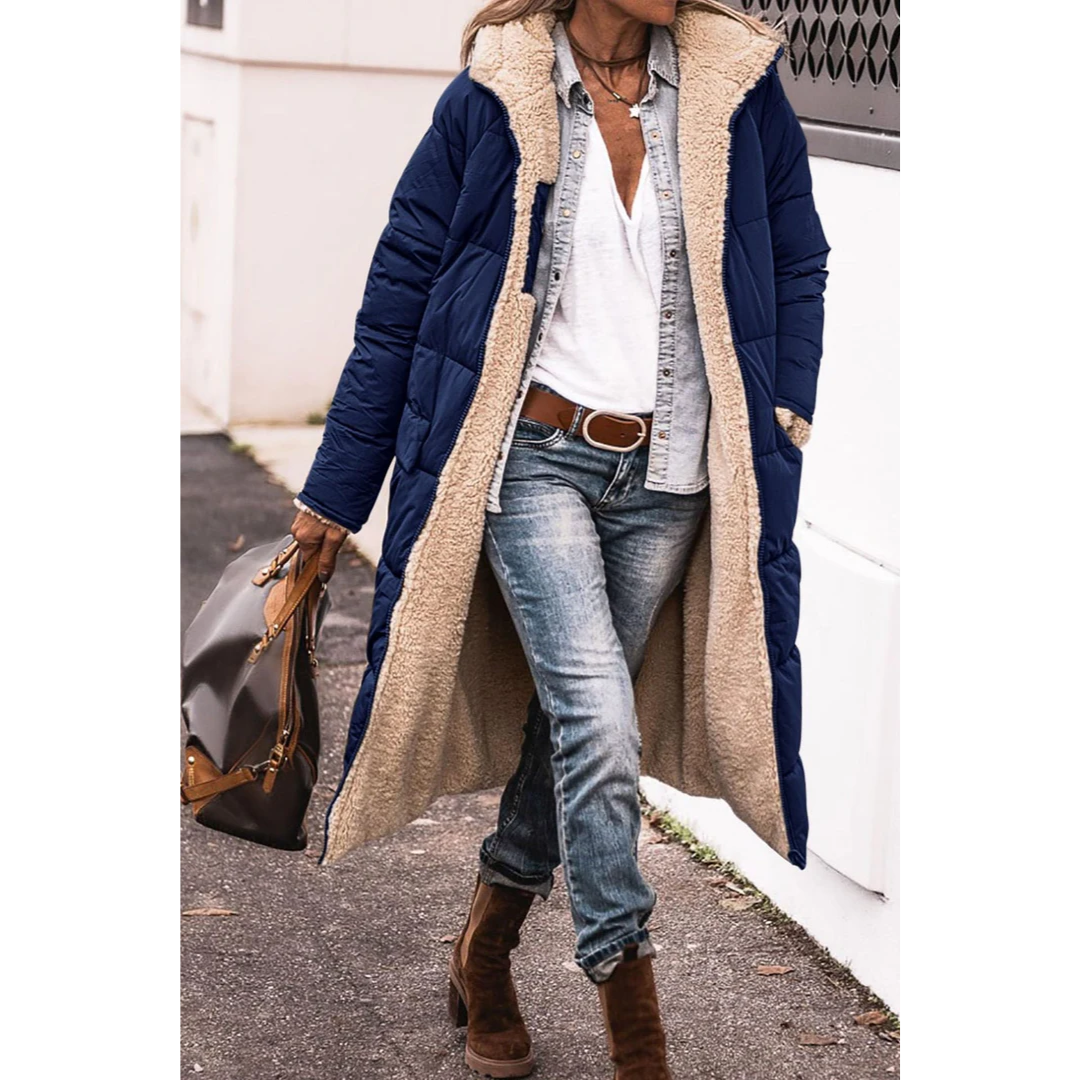Gloria | Vrouwen Lange Winter Puffer Trench Coat