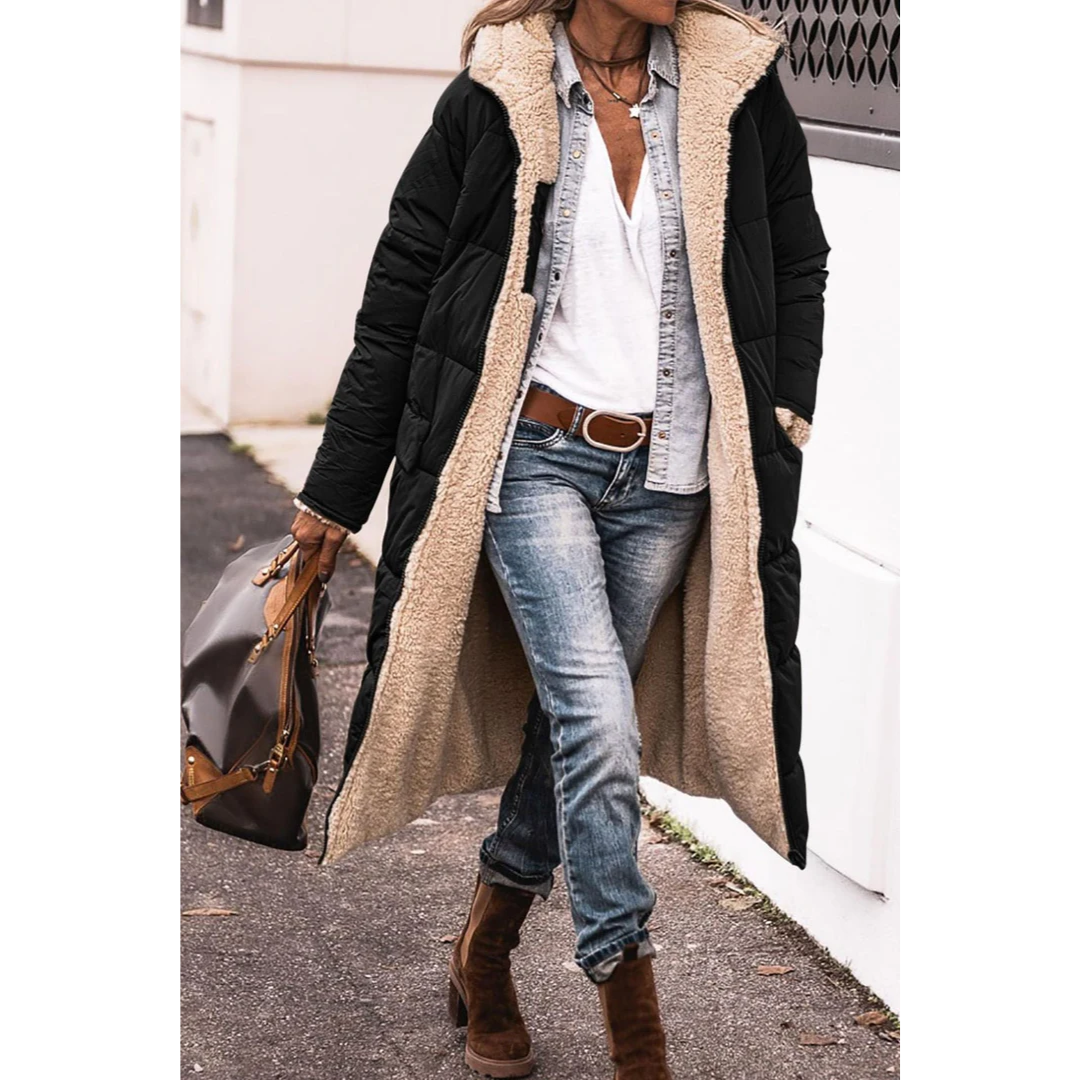 Gloria | Vrouwen Lange Winter Puffer Trench Coat
