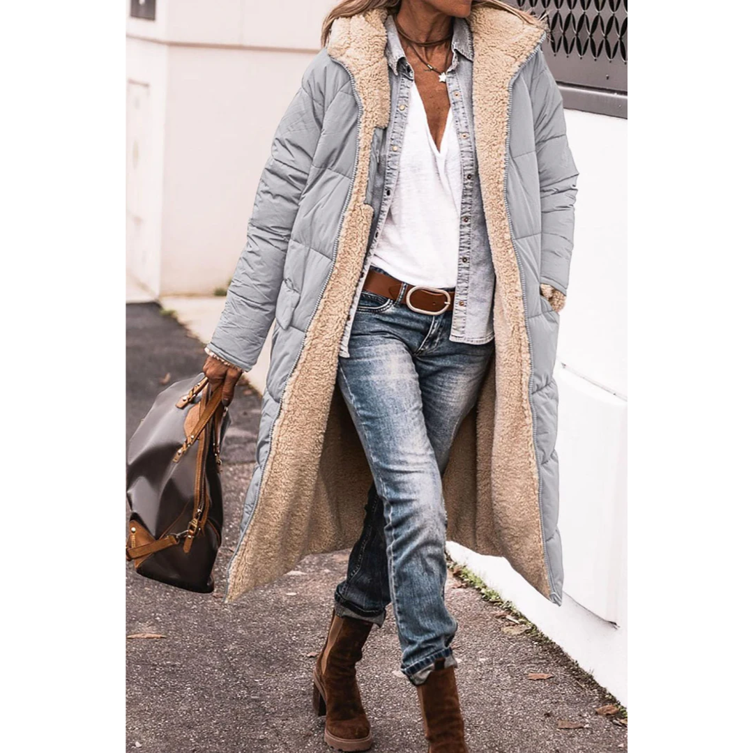Gloria | Vrouwen Lange Winter Puffer Trench Coat