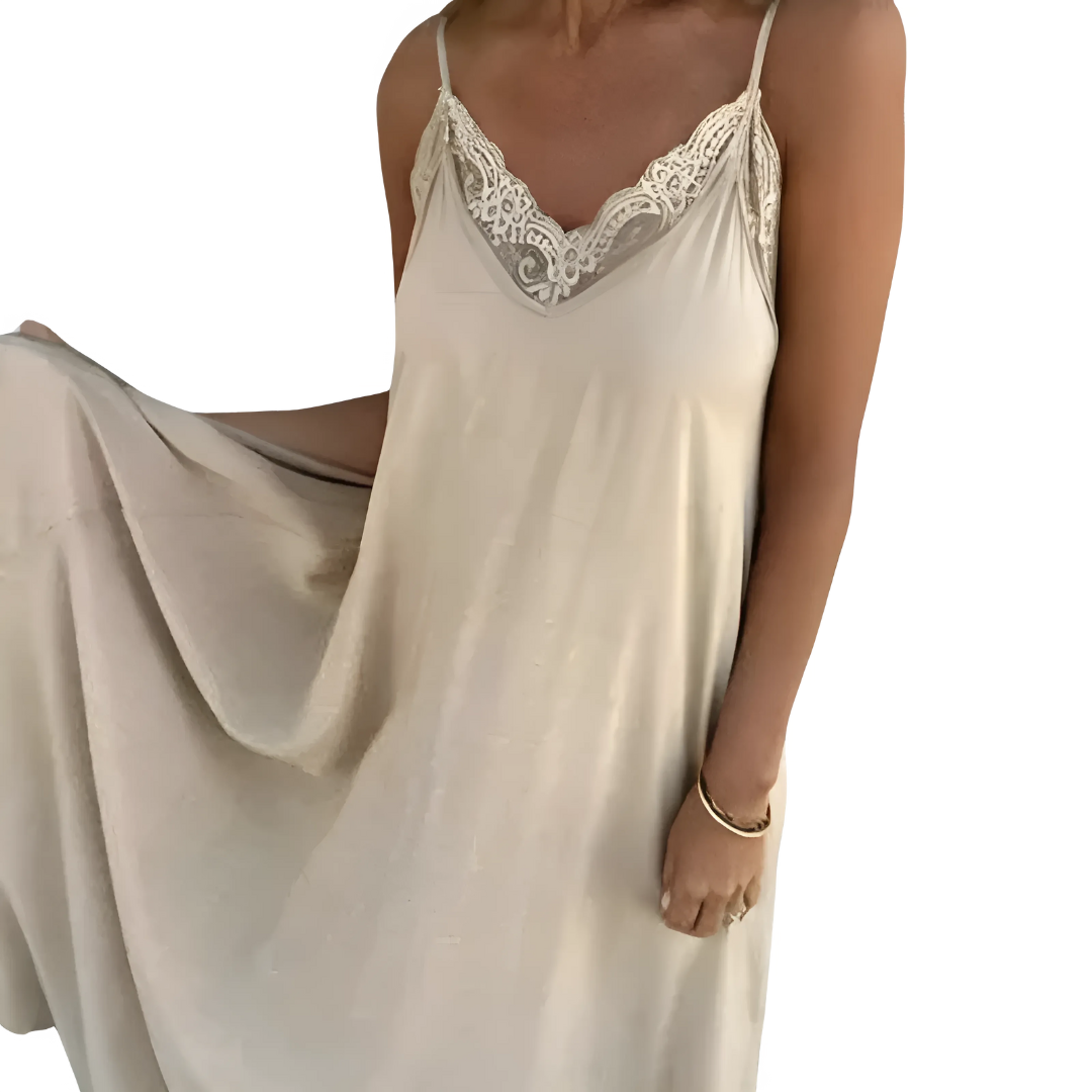 Zomerjurkje Dames - Elegante Zomerjurk - Open Rug En Split - Polyester - Tijd voor Stijl