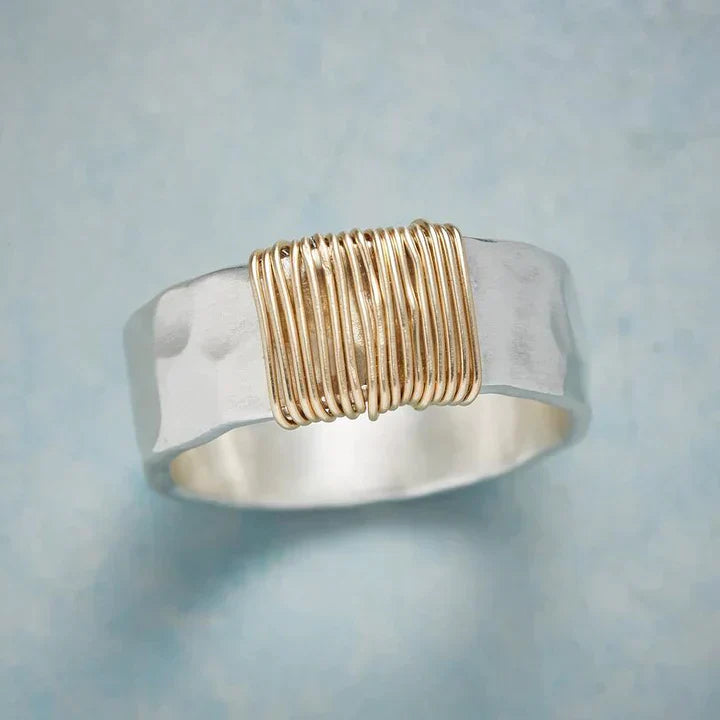 Ring - Vintage Stijl - Steen & Parel - Zilver & Goud - Tijd voor Stijl