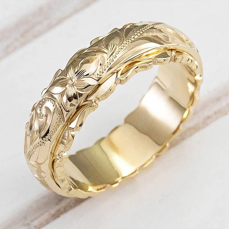 Ring - Vintage Stijl - Bloemenaccent - Goud - Tijd voor Stijl