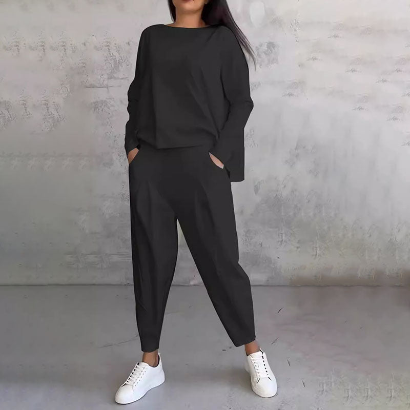Dames Tweedelige Set - Ronde Hals - Lange Mouwen - Polyester - Tijd voor Stijl