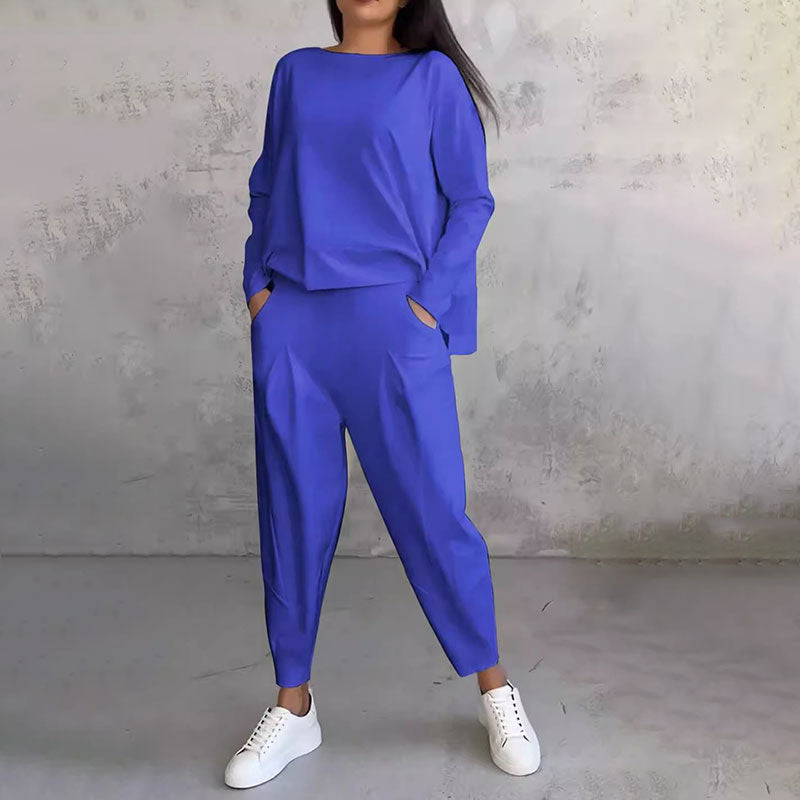 Dames Tweedelige Set - Ronde Hals - Lange Mouwen - Polyester - Tijd voor Stijl
