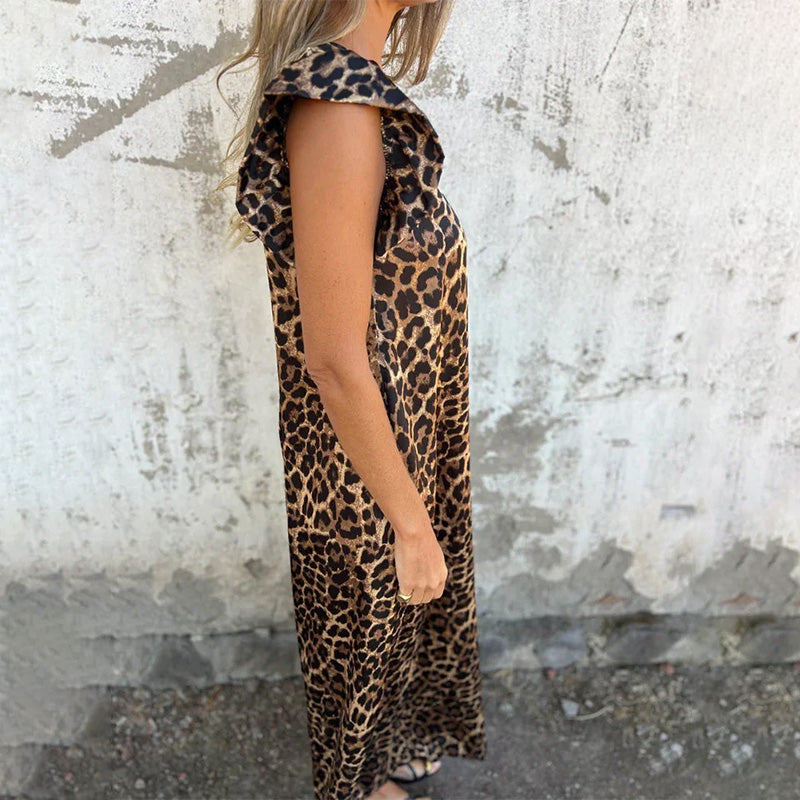 Damesjumpsuit - V-hals - Luipaardprint - Polyester - Tijd voor Stijl