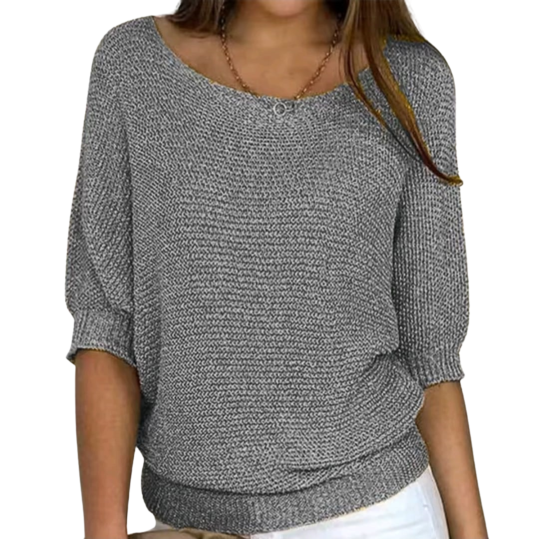 Dames - Gebreide Trui Dames Losvallend - 3/4 Mouw Ontwerp - Polyester