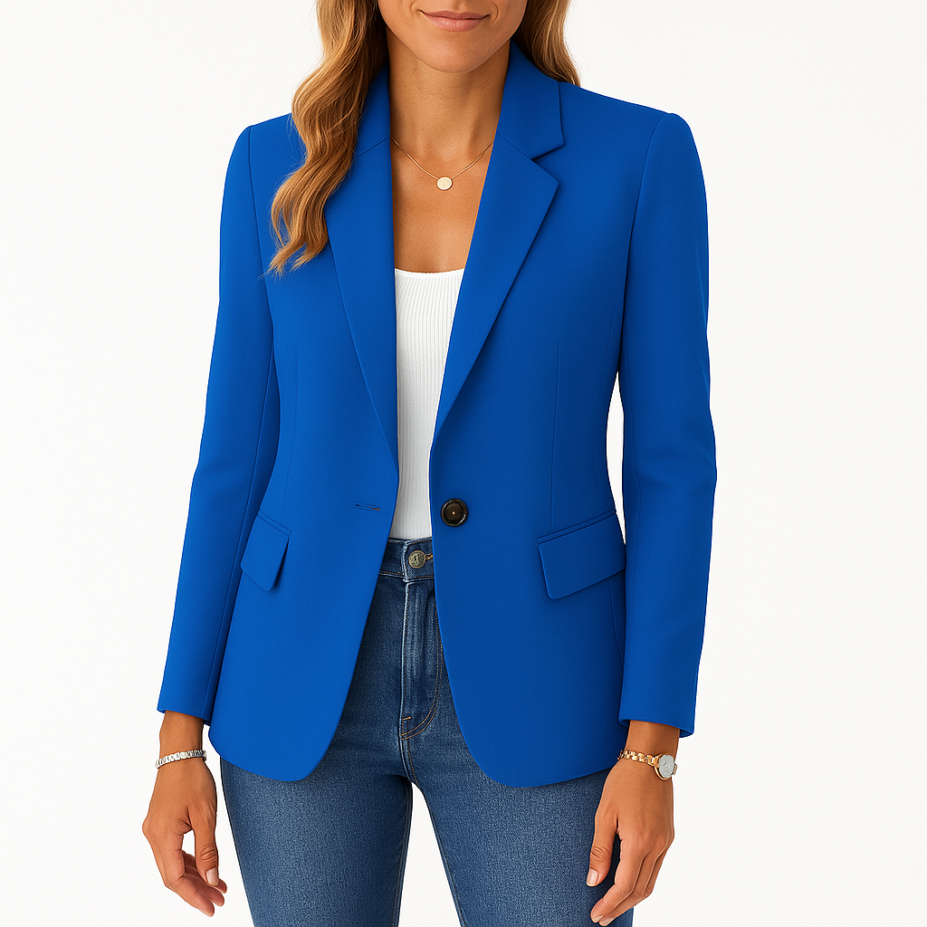 Blazer Dames - Getailleerd Model - Reverskraag En Knoopsluiting - Polyester-Tijd voor Stijl