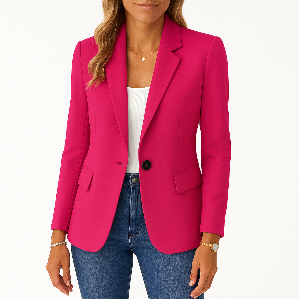 Blazer Dames - Getailleerd Model - Reverskraag En Knoopsluiting - Polyester - Tijd voor Stijl