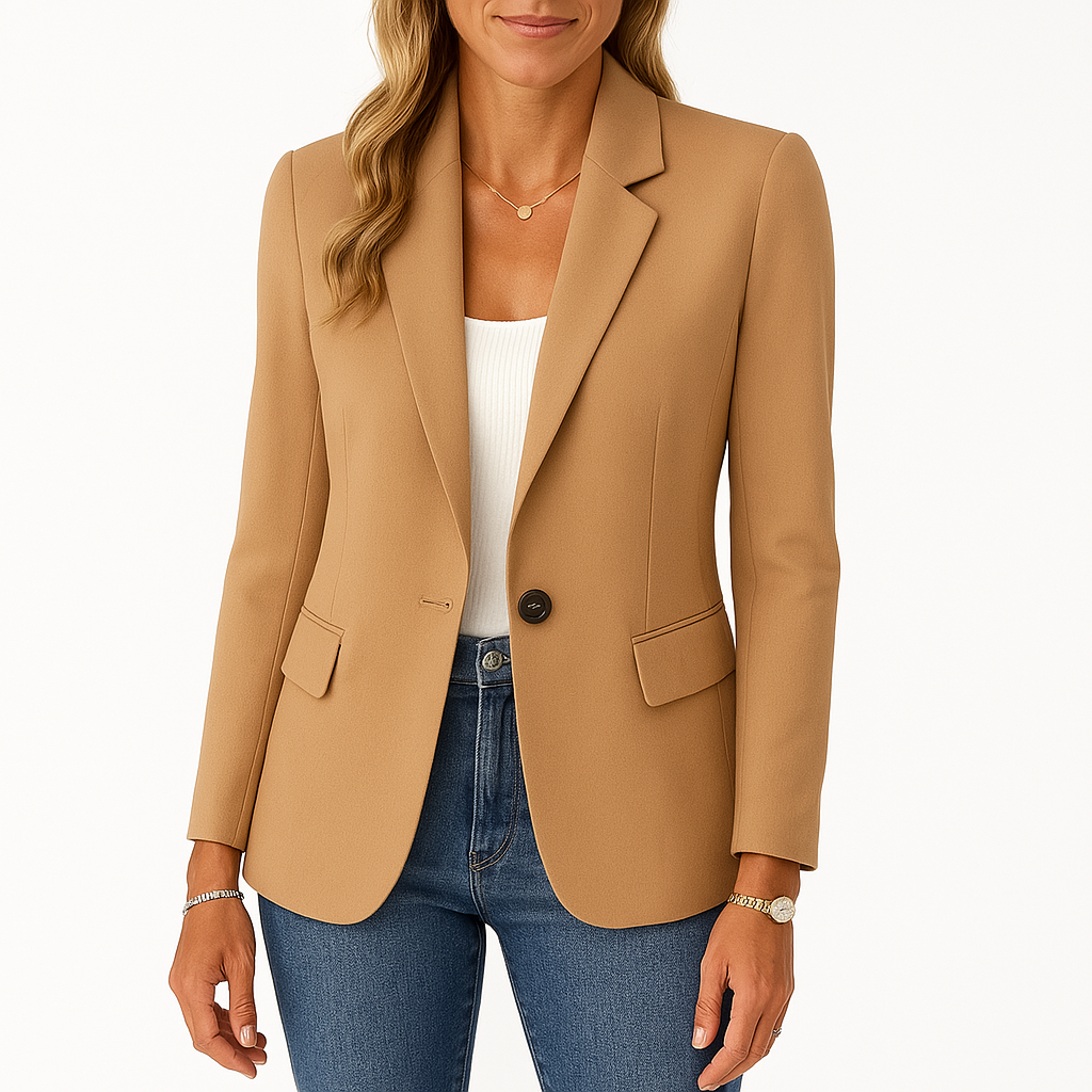Blazer Dames - Getailleerd Model - Reverskraag En Knoopsluiting - Polyester - Tijd voor Stijl