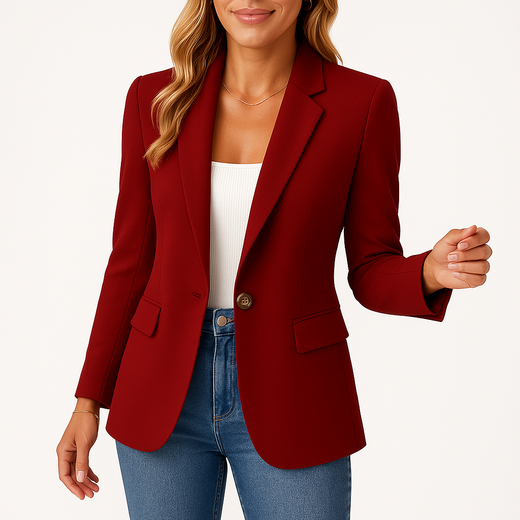 Blazer Dames - Getailleerd Model - Reverskraag En Knoopsluiting - Polyester - Tijd voor Stijl