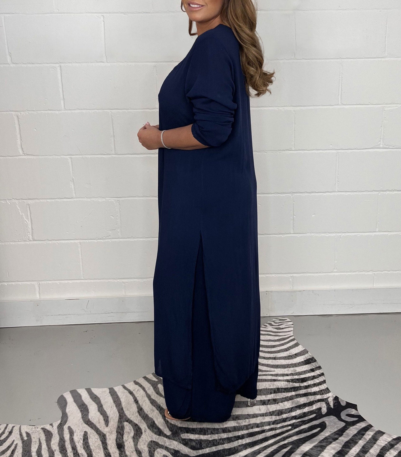 Dames Set - V-Hals Jurk - Elastische Taille Broek - Tweedelig - Tijd voor Stijl