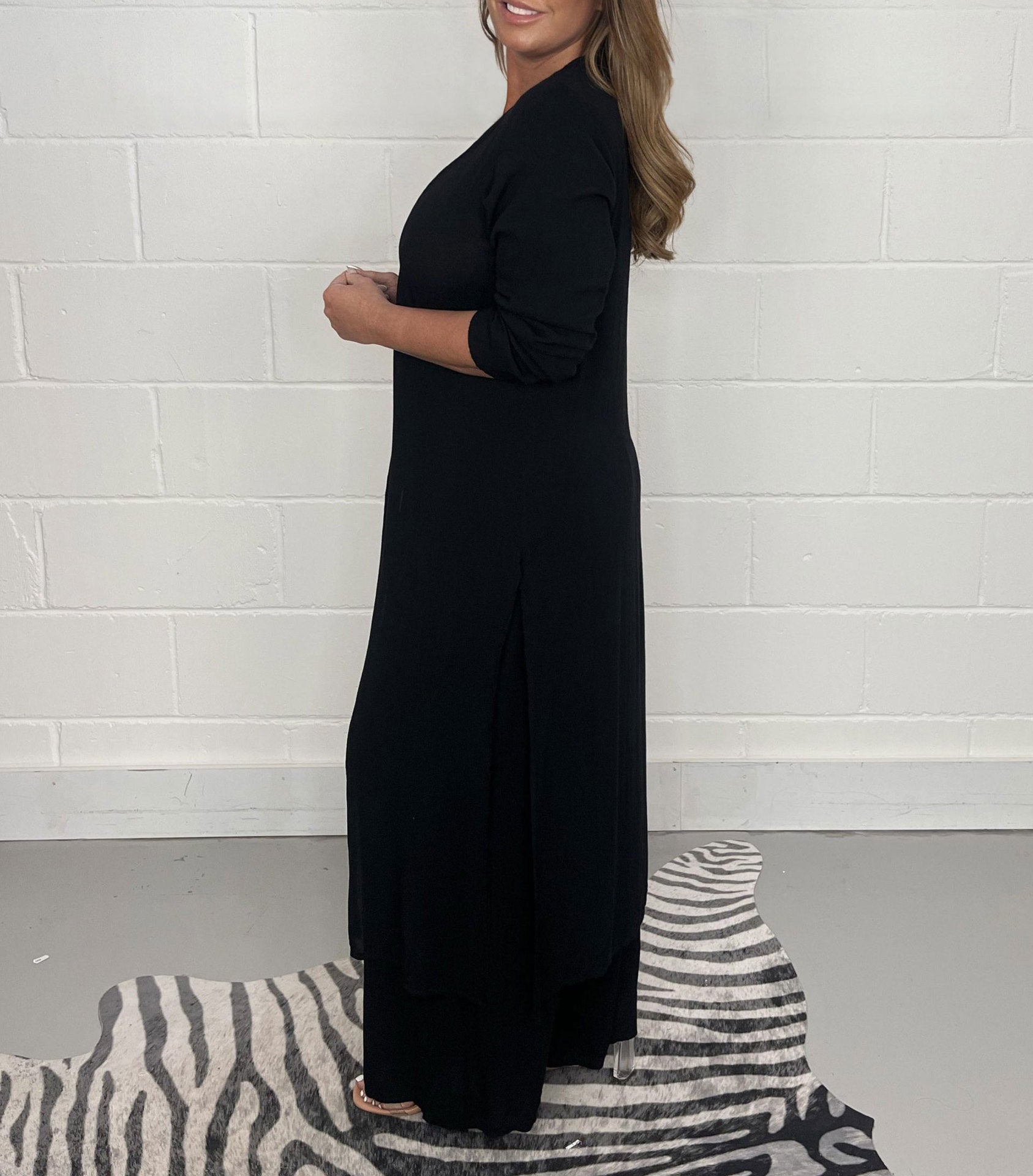 Dames Set - V-Hals Jurk - Elastische Taille Broek - Tweedelig - Tijd voor Stijl