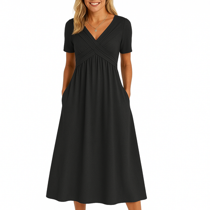Damesjurk - Zomerjurk Dames - Elegante Twistdetail - Viscose - Tijd voor Stijl