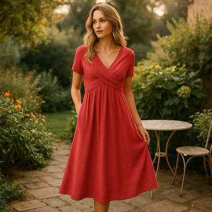 Damesjurk - Zomerjurk Dames - Elegante Twistdetail - Viscose - Tijd voor Stijl