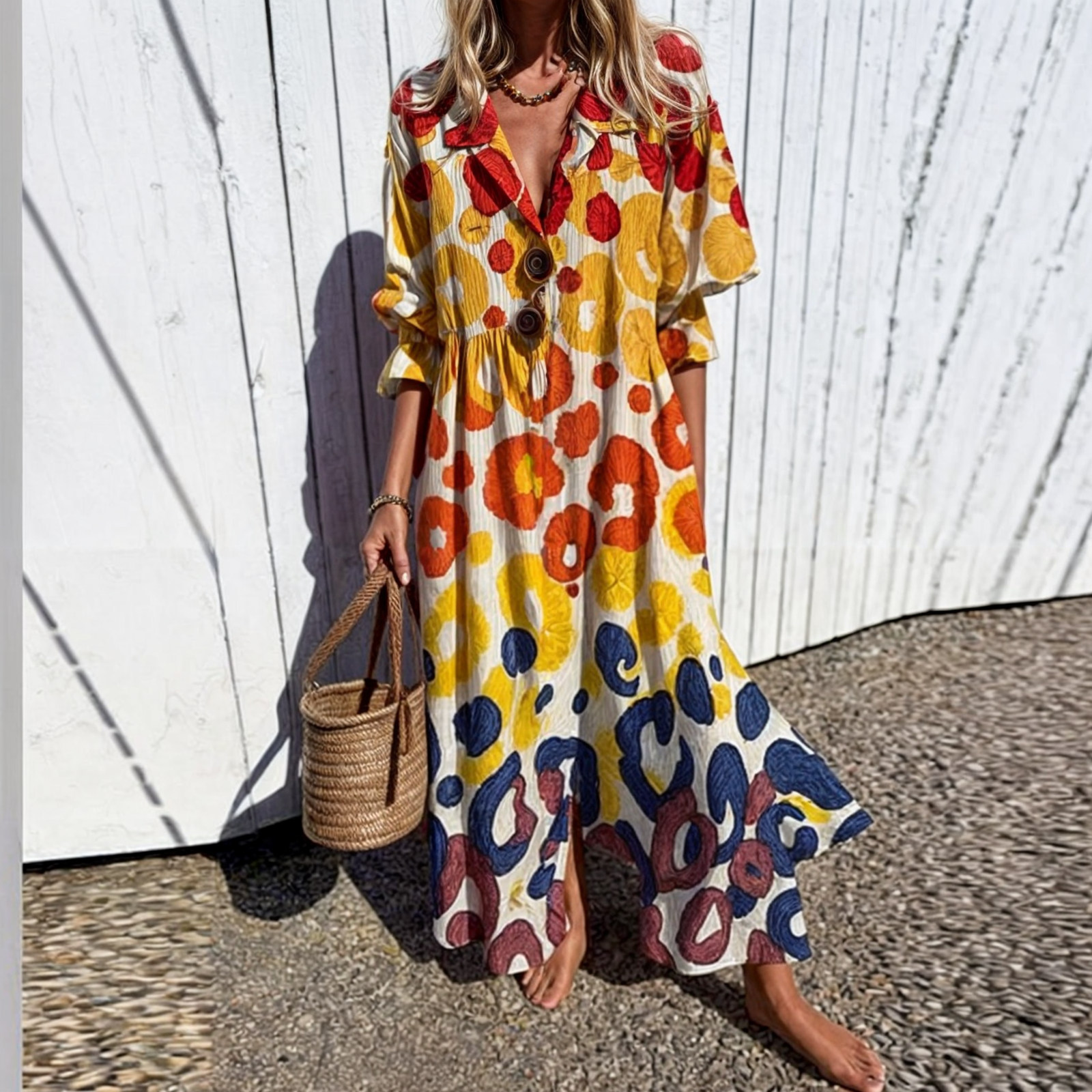 Damesjurk - Boho Stijl - Luchtig & Comfortabel - Katoen & Viscose - Tijd voor Stijl