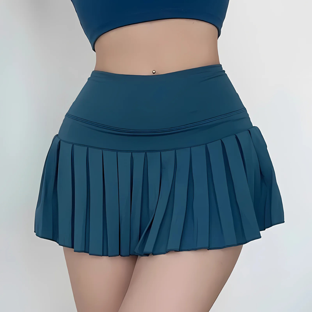 Sportbroek Dames Kort - Hoge Taille - Hardlopen Skort - Polyester - Tijd voor Stijl