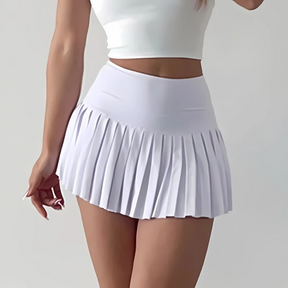 Sportbroek Dames Kort - Hoge Taille - Hardlopen Skort - Polyester - Tijd voor Stijl
