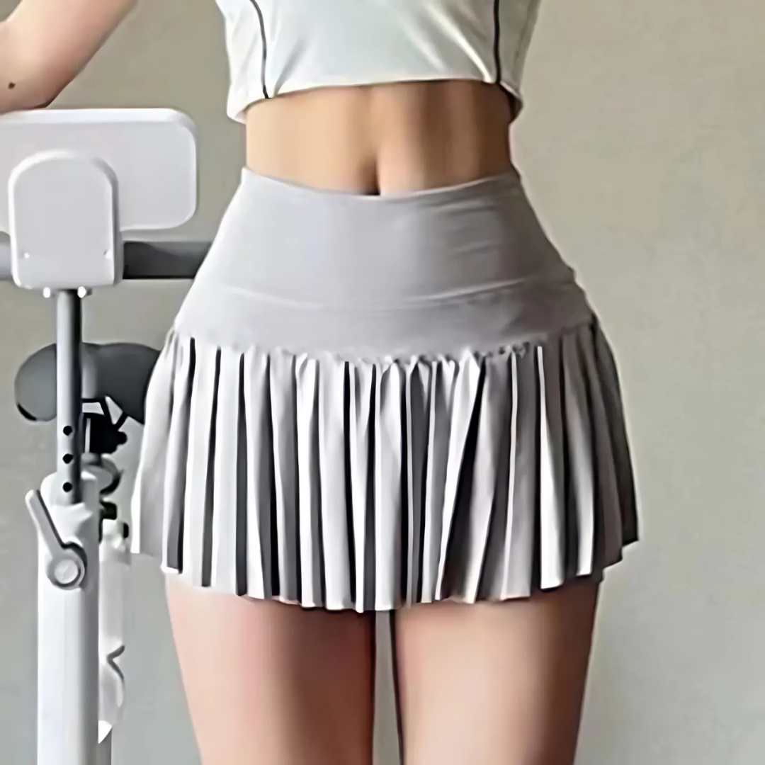 Sportbroek Dames Kort - Hoge Taille - Hardlopen Skort - Polyester - Tijd voor Stijl