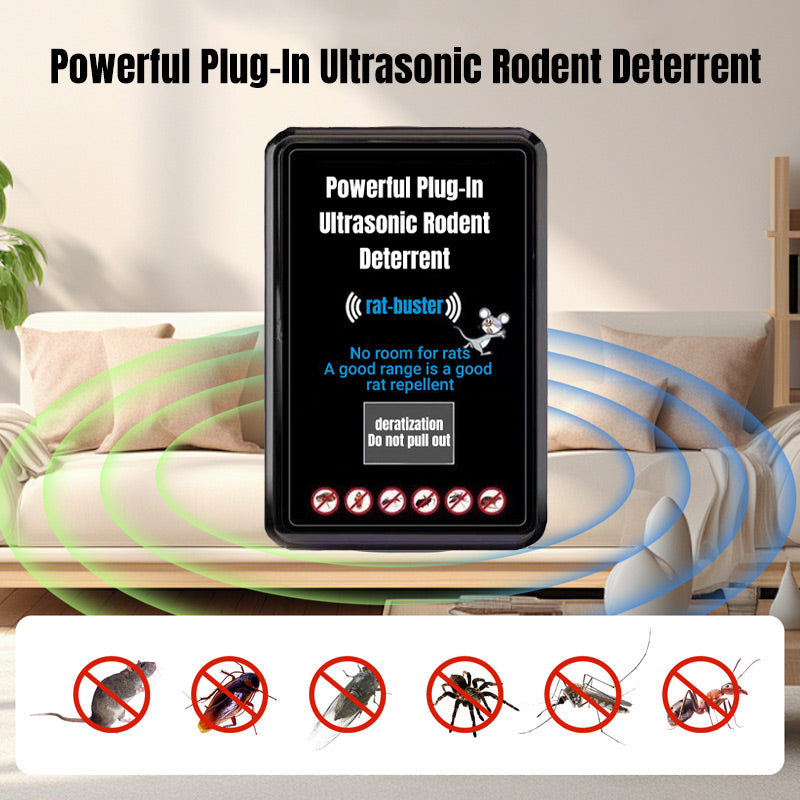 Ultrasone Ongedierteverjager - Slimme Frequentieconversie - Elektrische Muizen- en Rattenverjager