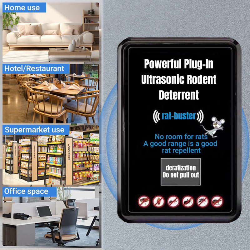 Ultrasone Ongedierteverjager - Slimme Frequentieconversie - Elektrische Muizen- en Rattenverjager